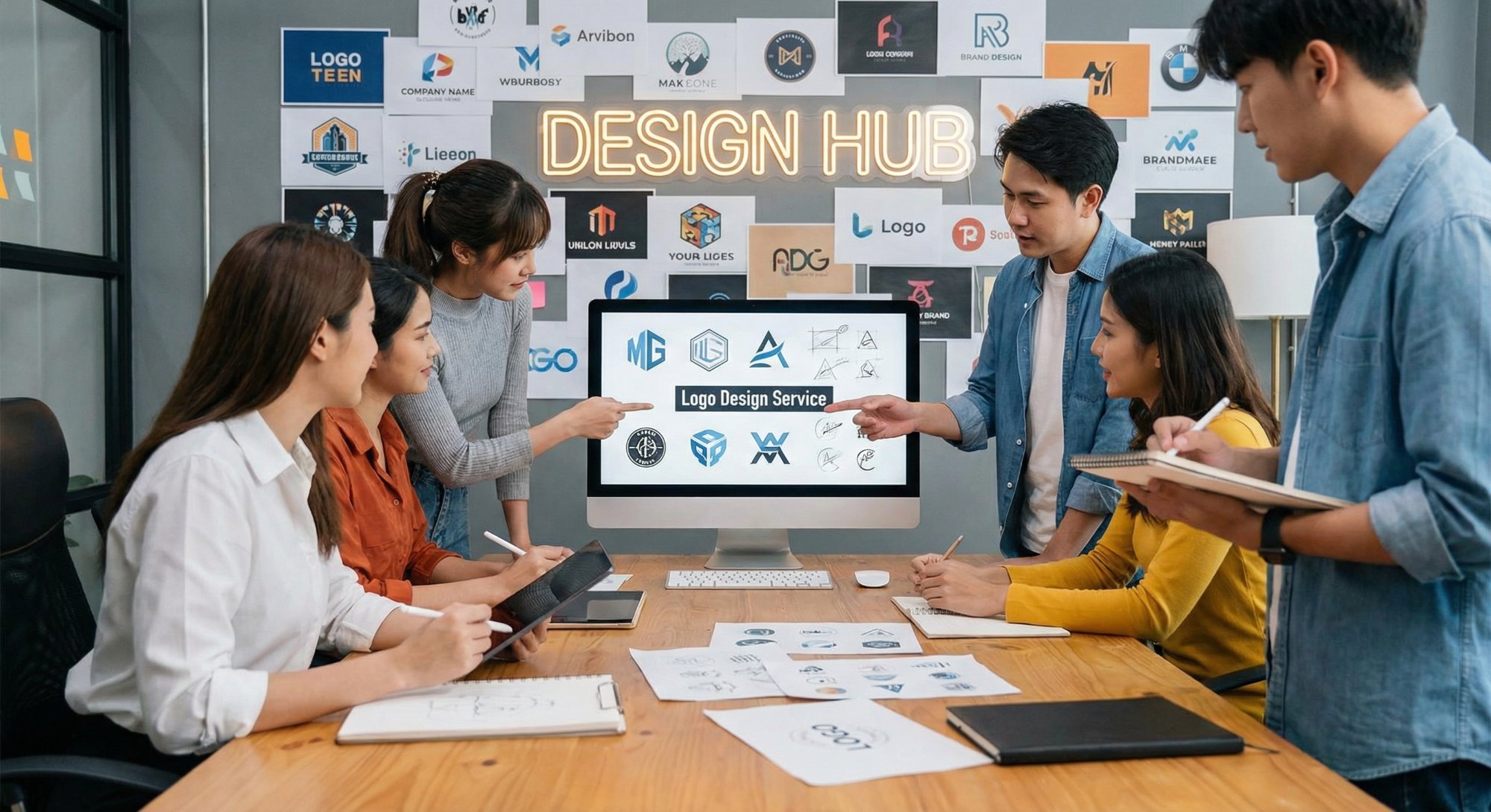 Design modern and professional logo for your brand